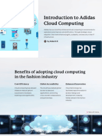 Introduction To Adidas Cloud Computing: by Adarsh K