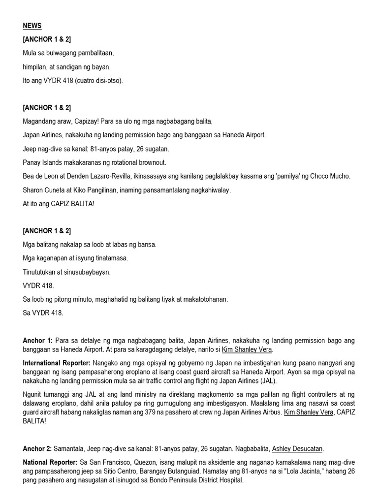 Radio broadcasting script 1 pdf