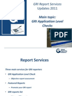 GRI Report Services Updates 2011 - GRI Application Level Checks