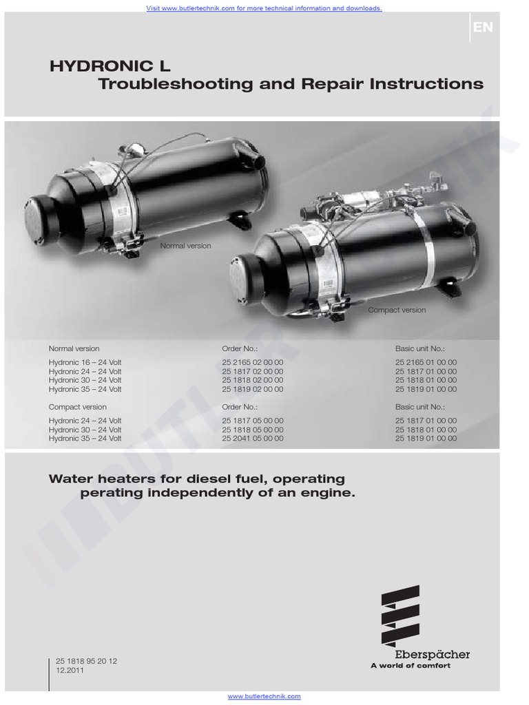 Eberspacher_Heater_Hydronic_L_Troubleshooting_&_Repair_manual | PDF ...