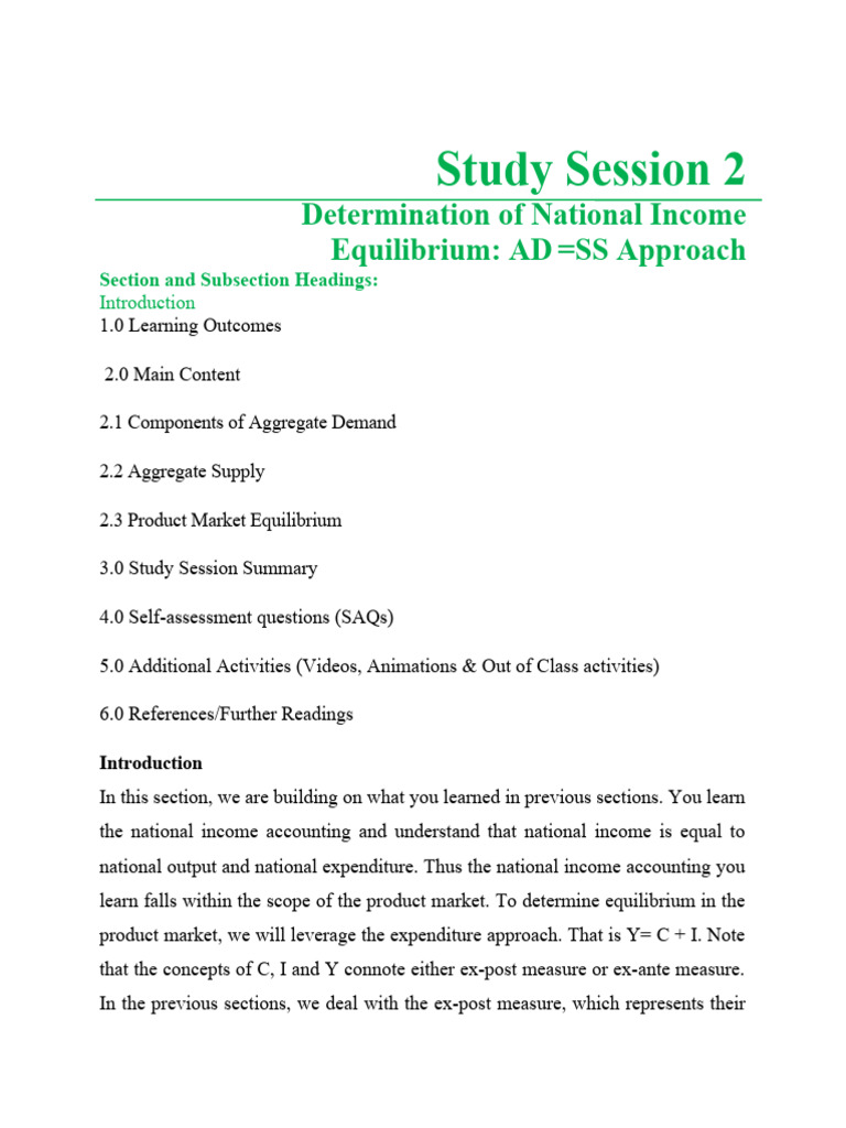 ECONOMICS 203 intelligence overview