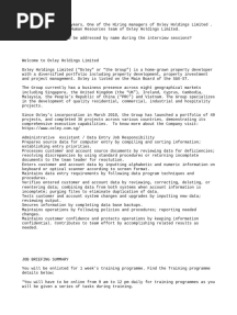 More On Employment