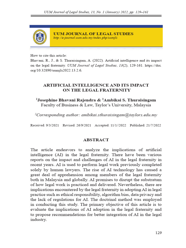 AI's Impact on Legal Industry | PDF | Artificial Intelligence ...