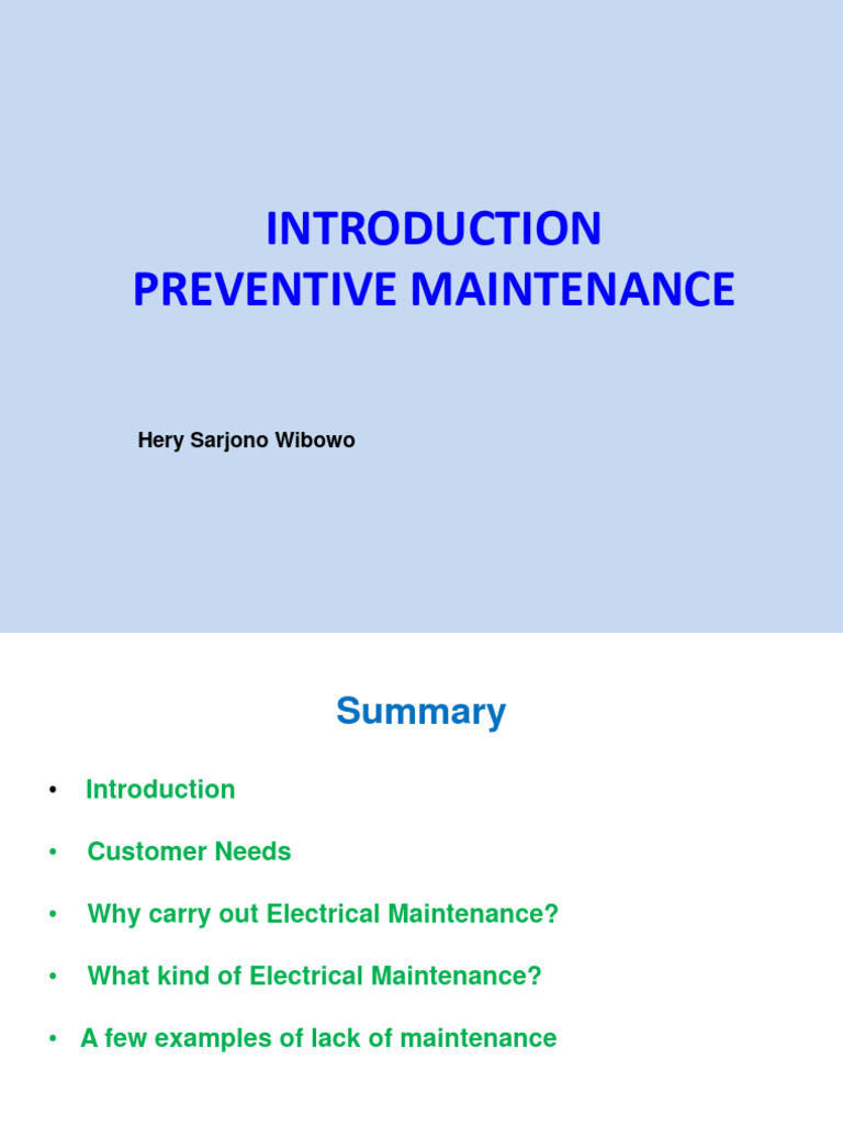 Essential Electrical Maintenance Guide | PDF | Safety | Electrical ...