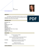 Resume Letter