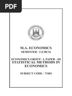 Paper III Stastical Methods in Economics