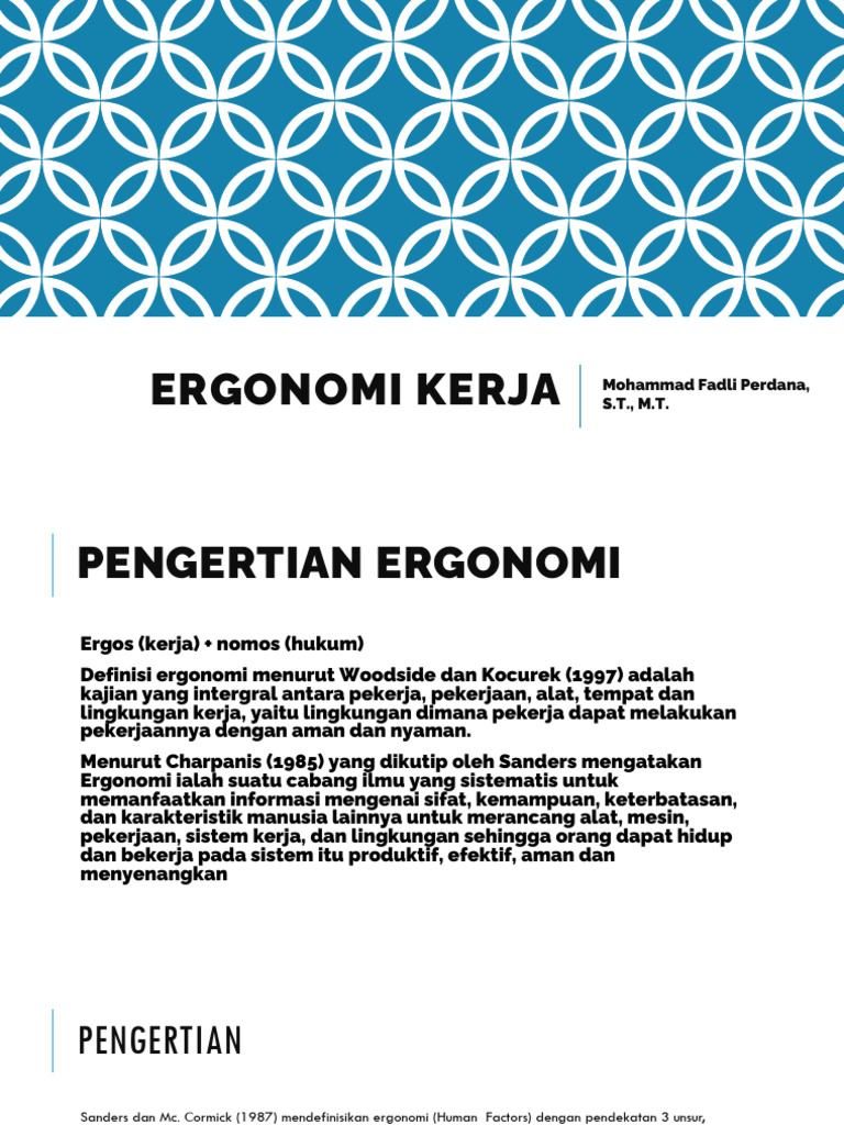 Ergonomi Kerja: Definisi dan Prinsip | PDF | Komputer