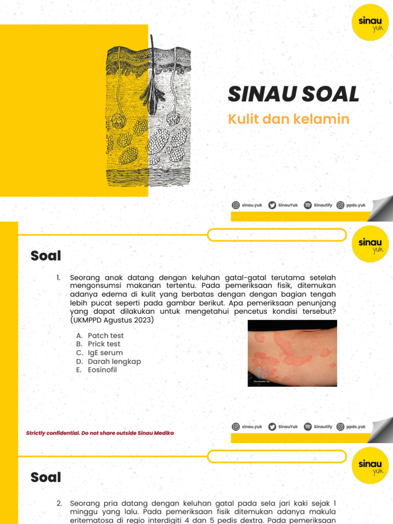 Soal Kulit dan Kelamin untuk SINAU UNJANI | PDF | Kesehatan Holistik ...