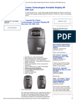 User Manual Listen Technologies Portable Display RF Receiver LR-400-216