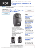 User Manual Listen Technologies Portable Display RF Receiver LR-400-216