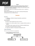 Unit-4: Functions