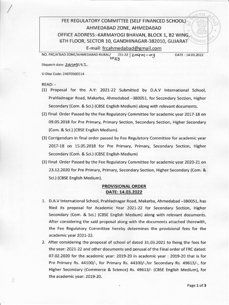 Fees FRC | PDF