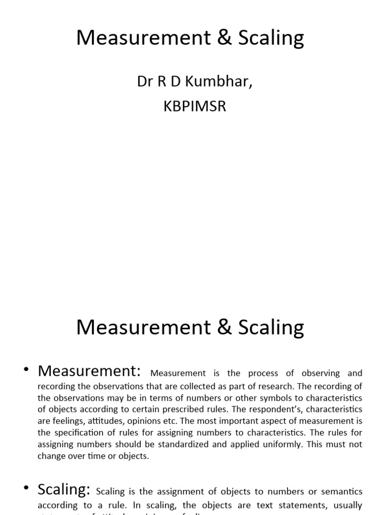 Measurement Scales PDF Level Of Measurement Likert Scale
