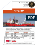 Specification, DP2 Offshore Support Vessel Sima