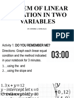 System of Linear Equation in Two Variables
