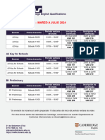 Cambridge English Precios y Fechas Marzo A Diciembre 2024