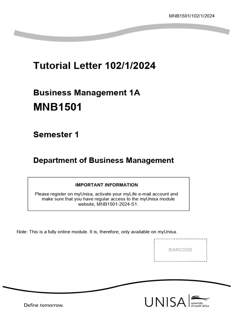 Mnb1501 tl 102 1 2024 pdf educational technology
