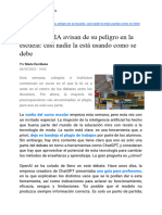 Expertos en IA Avisan de Su Peligro en La Escuela Casi Nadie La Esta Usando Como Se Debe (Elconfidencial