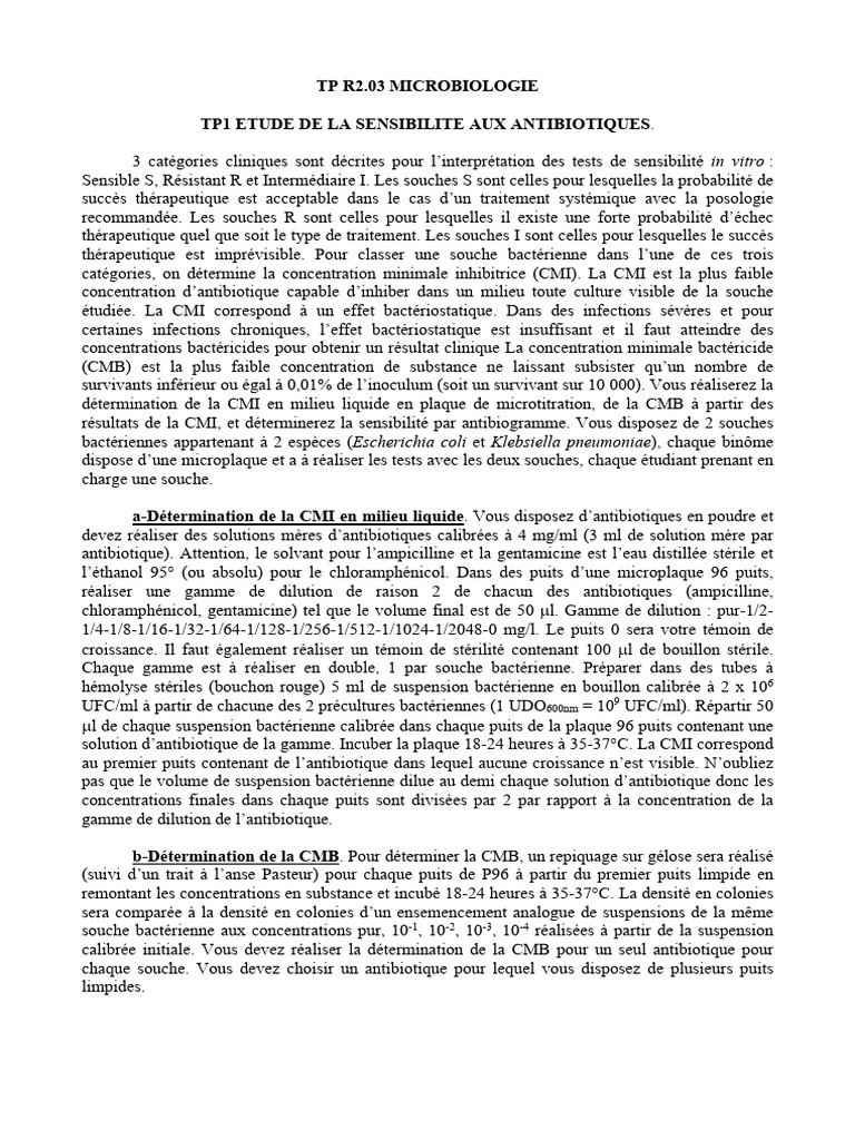 TP Microbiologie BUT R2.03 2023 | PDF