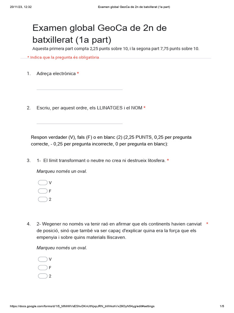 Global - Part1 - GeoCa - Formularis de Google | PDF