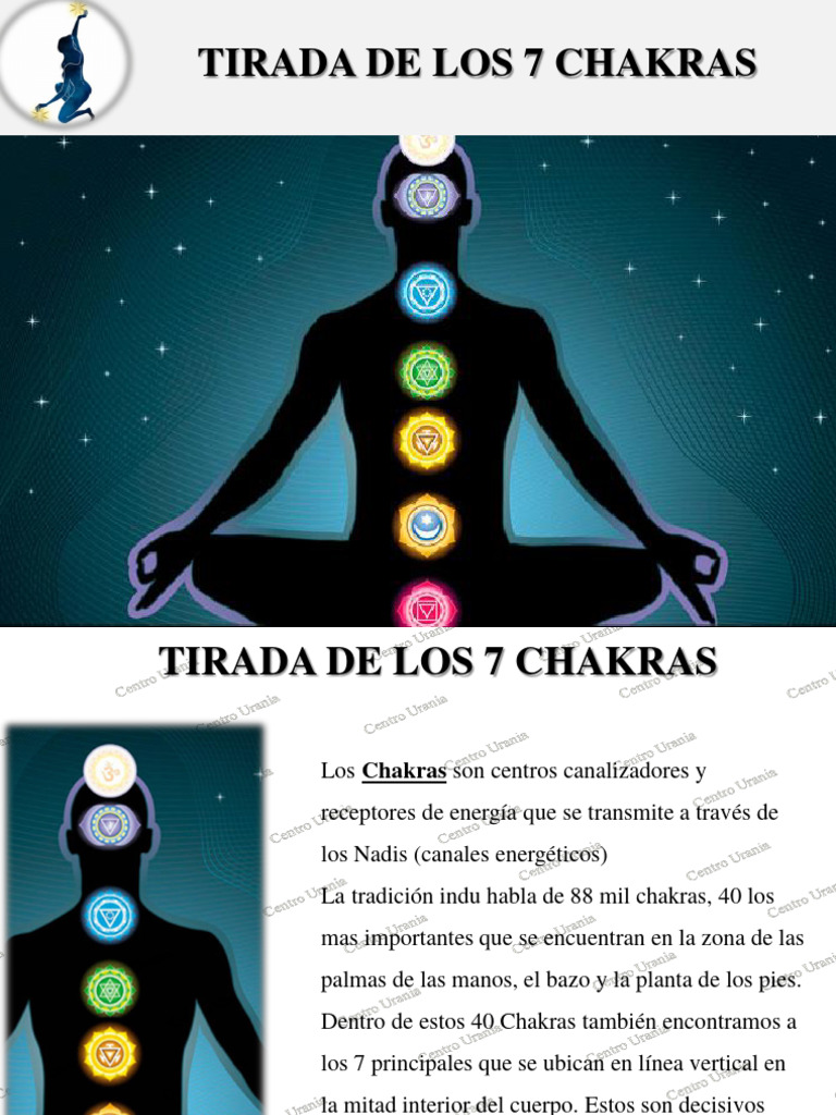 Tirada de los 7 Chakras: Guía y Funciones | PDF | Chakra