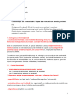 Suport de Curs 12 Consecinţe Ale Comunicării / Lipsei de Comunicare Medic-Pacient