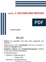 1.2 Vectors and Motion