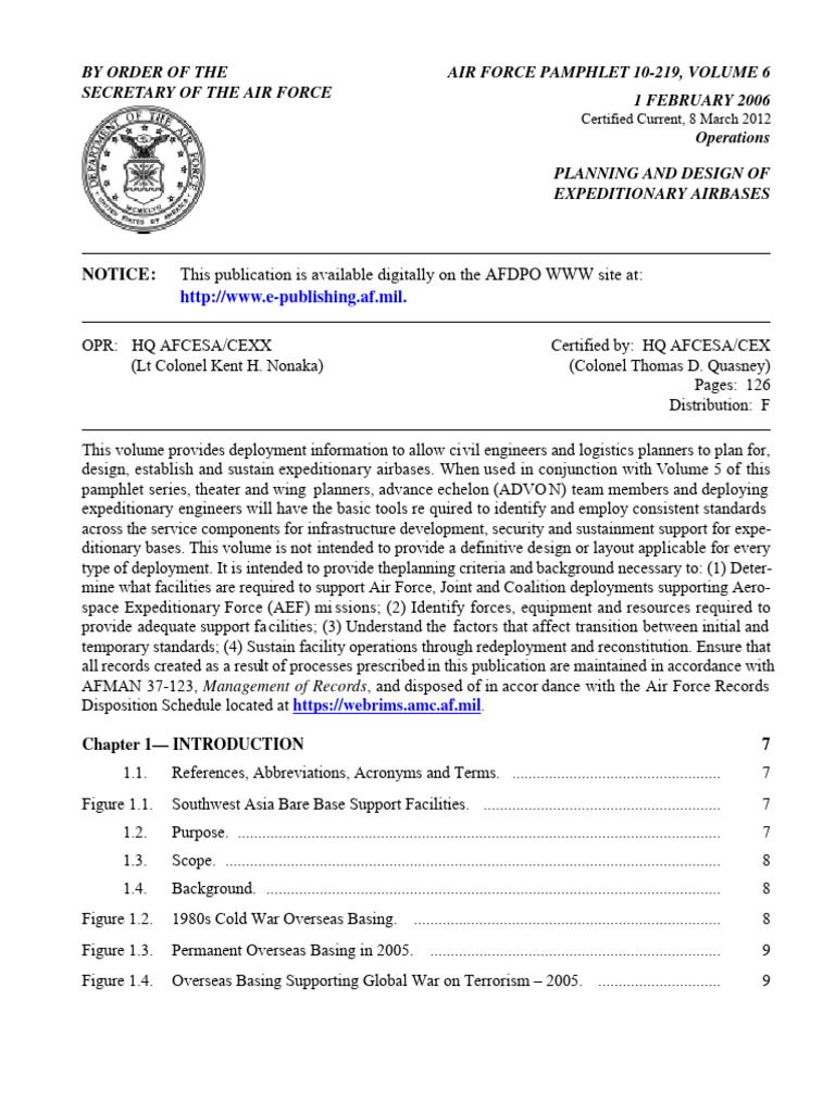 Planning Expeditionary Airbases Guide | PDF | Military | Military Science