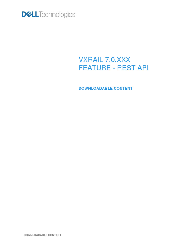 VxRail+7 0 XXX+Feature+-+REST+API+-+Student+Guide | Download Free PDF ...