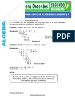 Metodos para Dividir Algebraicamente I para Segundo de Secundaria