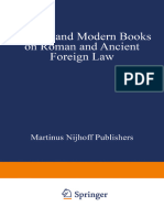 Ancient and Modern Books On Roman and Ancient Foreign Law (1925)