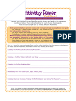 Positivity Power Worksheet - Lisa Diane