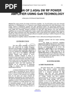 DESIGN OF 24GHz 5W RF POWER AMPLIFIER USING GaN TECHNOLOGY