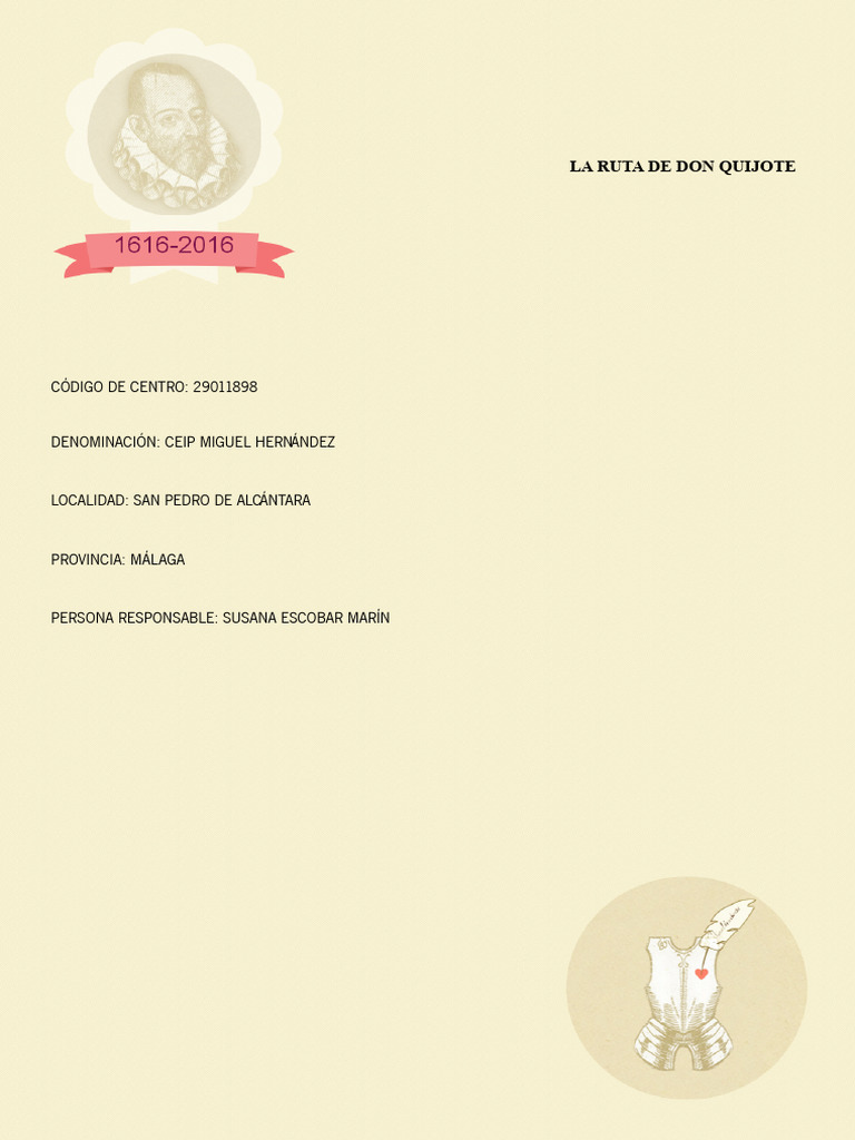 La Ruta De Don Quijote Pdf Don Quijote Educación Primaria