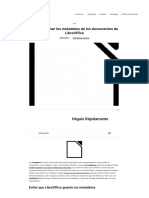 Como Eliminar Los Metadatos de Los Documentos de LibreOffice