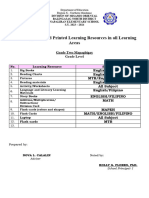 G2 MAPAGBIGAY - List of Digitized and Printed Learning Resource