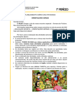 1º Período: Planejamento Diário Das Atividades