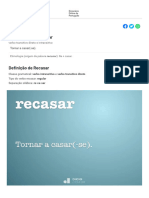 Recasar - Dicio, Dicionário Online de Português
