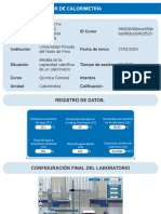 Medida de La Capacidad Calorifica de Un Calorimetro