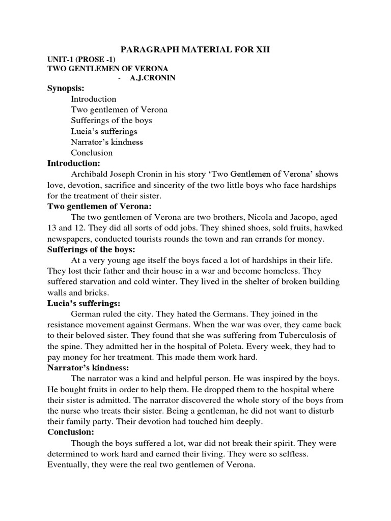 Xii Eng Paragraph Material | PDF