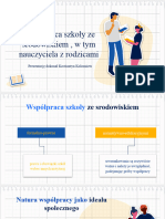 Współpraca Szkoły Ze Srodowiskiem, W Tym Nauczyciela Z Rodzicami