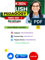 CTET Jan24 English Pedagogy Mock-01 2