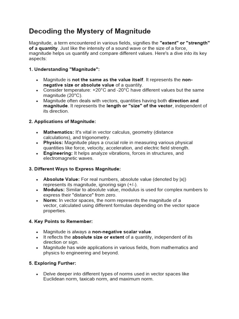 Decoding The Mystery of Magnitude PDF Teaching Methods & Materials(00)