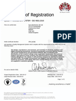 ISO9001 - 2015 Certificate Valid Tyco Electronics