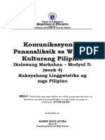 Filipino 11 q2 Week 4 Melc8 Modyul 5 Acoba, Kaye Karen