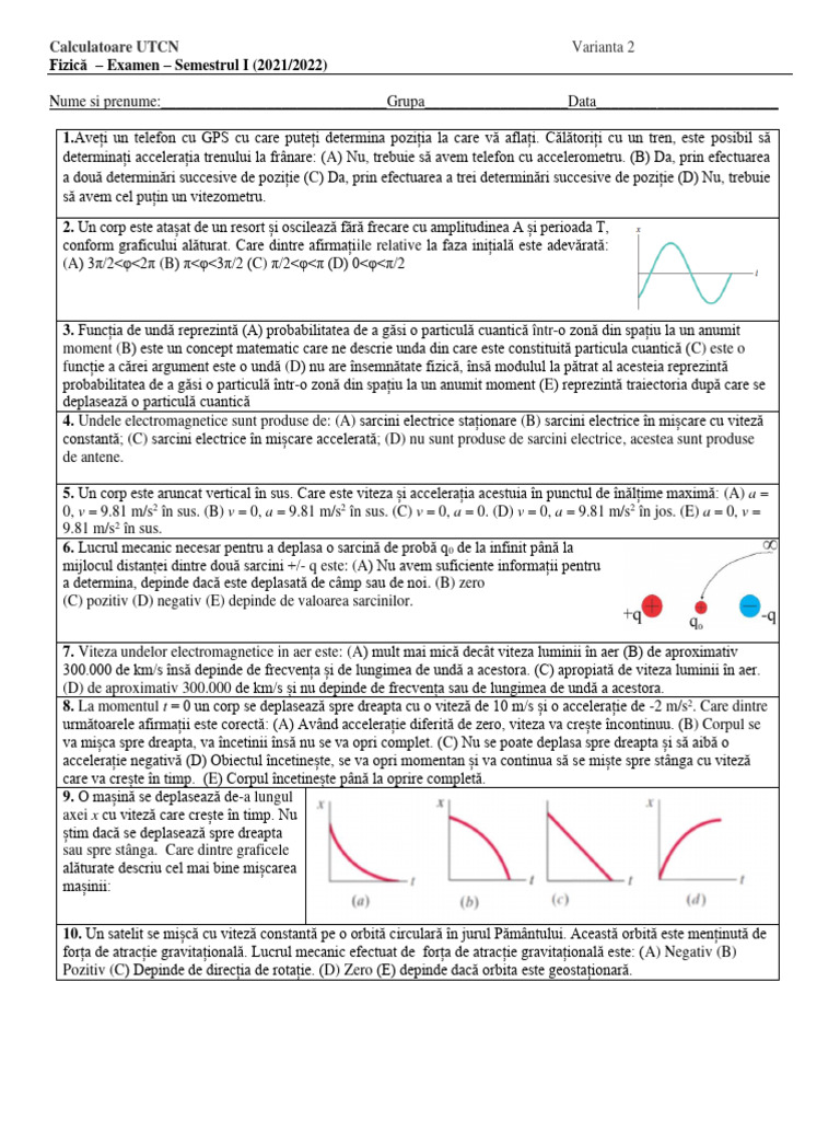 Calculatoare Utcn Varianta 2 | PDF