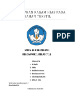 Menerapkan Ragam Hias Pada Bahan Tekstil