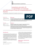 Indicaciones y Tratamiento Preventivo de Las Enfermedades Oportunistas en El Paciente Con Infección Por El VIH