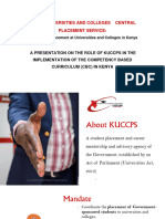Role of Kuccps in CBC