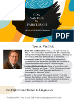CDA - Van Dijk Vs Fairclough
